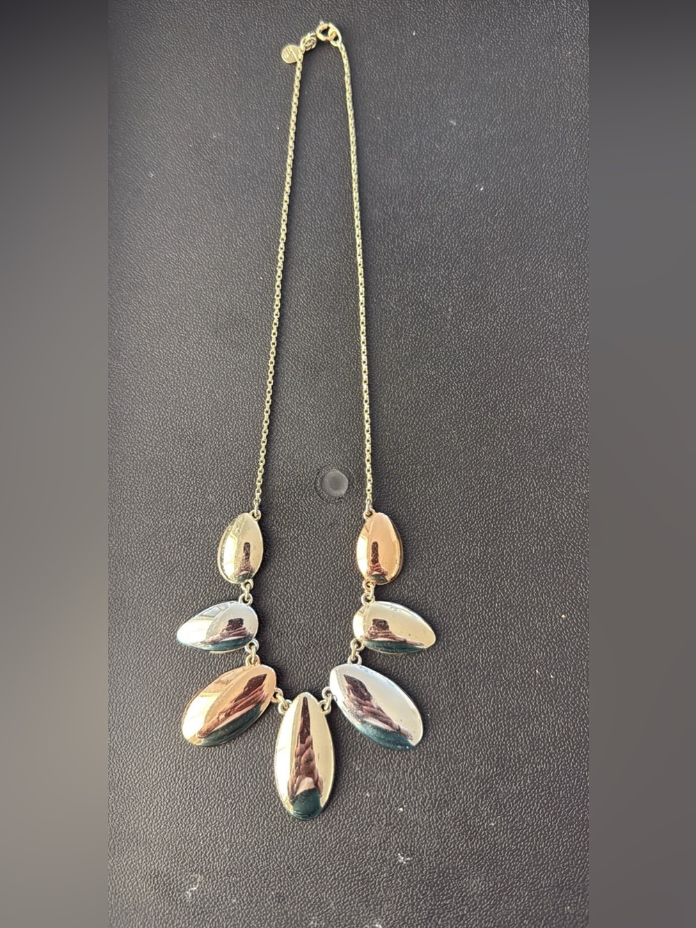 LOFT Two-Tone Oval Link Necklace - Gold Silver Rose Gold